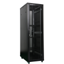 DATEUP MSD.8842.9601,42U 800X800,Floor standing cabinet,Front vented camber door and rear double section flat vented door with handle lock(lock disassemble),two panels in each side with small round lock,Aluminum plate logo "DATEUP" on top cover